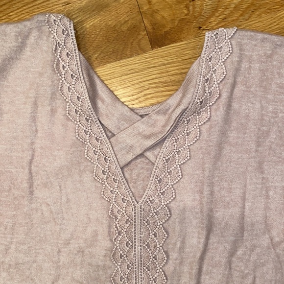 NWT Bobeau Crisscross Back 3/4 Sleeve Top in Adobe Rose - Picture 7 of 8